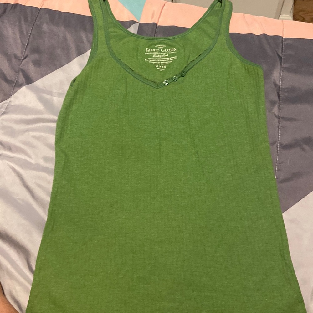 Cambodian Faded Glory Olive green tank